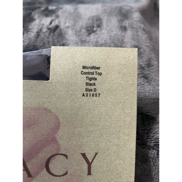 NWT Legacy Legwear, Microfiber Control Top Black Tights Size D - Picture 3 of 4